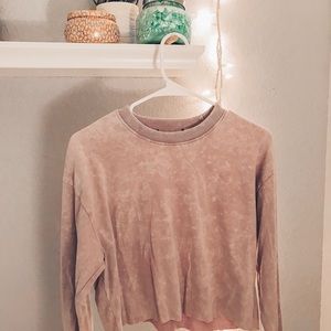Cropped Acid Wash Long sleeve